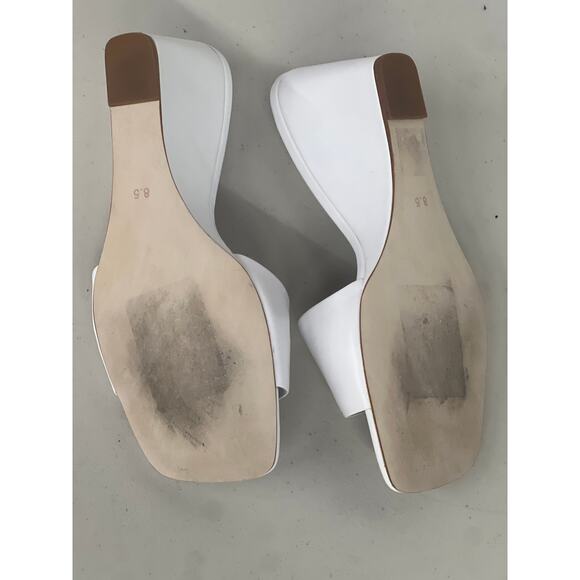 Jeffrey Campbell sz8.5 white Appetit Wedge open toe slip on wedge heel - Picture 5 of 5